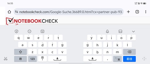Teclado: Tela externa