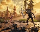 Uma imagem mostrando inimigos em Voin, atualmente à venda no Steam.