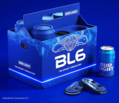 O console de jogos BL6 da Bud Light. Sim, isto é real. (Imagem via Bud Light)