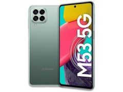 O Galaxy M53 5G estará disponível em três cores. (Fonte da imagem: Samsung)