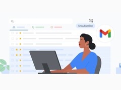 Imagem artística de uma pessoa usando o Gmail. (Fonte da imagem: Blog do Google)