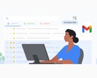 Imagem artística de uma pessoa usando o Gmail. (Fonte da imagem: Blog do Google)