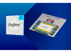 Um diagrama promocional mostrando os componentes internos do chip Agilex 7 FPGA da Altera. (Fonte da imagem: Altera Newsroom)
