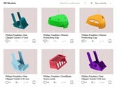 6 dos 7 modelos imprimíveis em 3D da Philips disponíveis atualmente