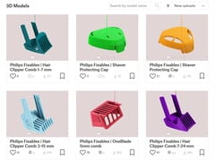 6 dos 7 modelos imprimíveis em 3D da Philips disponíveis atualmente