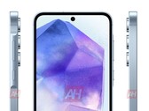 Uma renderização do "Galaxy A55". (Fonte: Android Headlines)