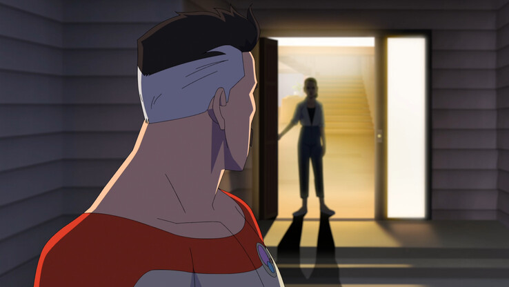 Para Omni-Man, o momento de maior risco desse episódio não é a batalha de vida ou morte em seu clímax. É este aqui.