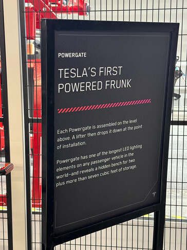 Especificações do porta-malas do Tesla Powergate