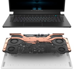 Alienware x17 R2 - Sistema de resfriamento Cryo-tech Quad-fan. (Fonte de imagem: Dell)