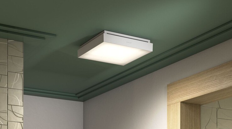 O ventilador inteligente Atmo é um ar-condicionado inteligente para banheiro e luz noturna. (Fonte: Kohler)