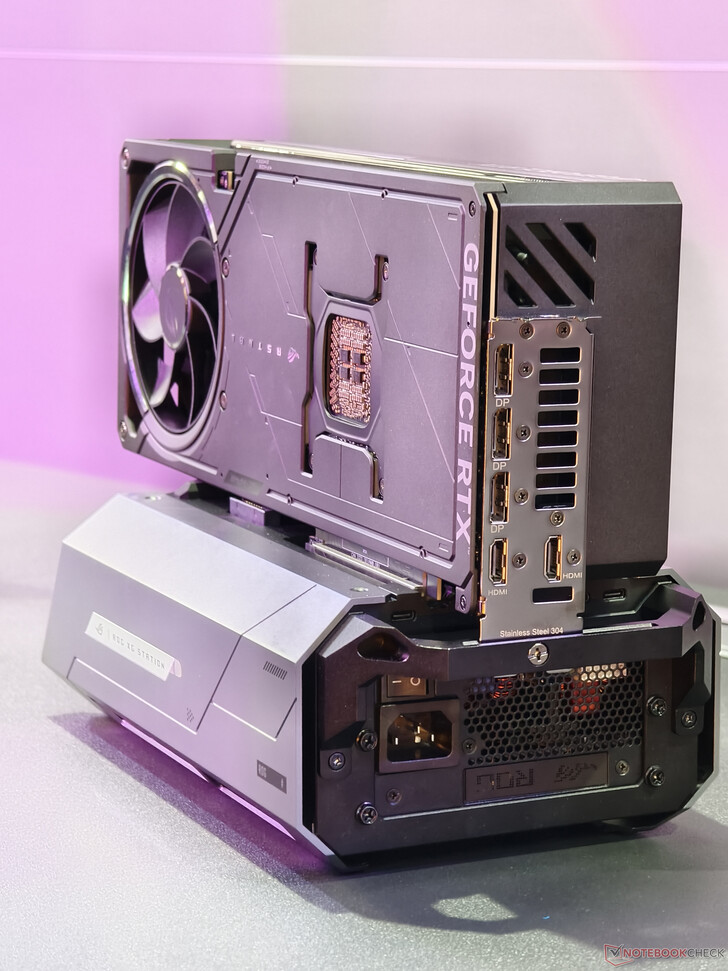 Parte traseira do dock da eGPU (Fonte da imagem: Notebookcheck)