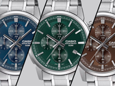 Da esquerda para a direita, Casio MTP-E510D-2A2V, MTP-E510D-3AV e MTP-E510D-5AV. (Fonte da imagem: Casioblog)