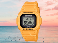 O relógio G-Shock x Surfrider Foundation Japan G-5600SFJ-9 da Casio (na foto) chegou ao Reino Unido. (Fonte da imagem: Casio)