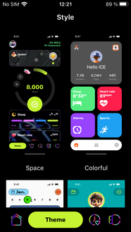 Vários temas de aplicativos