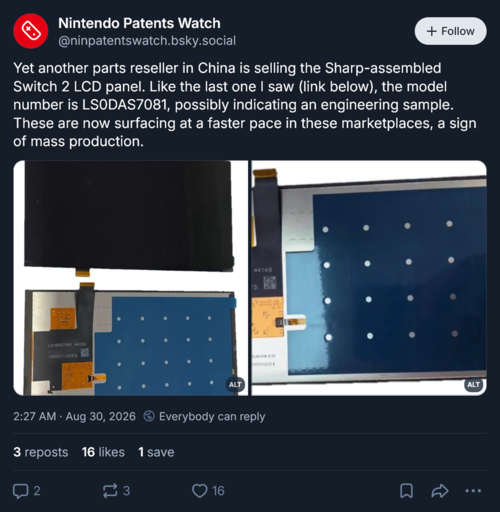 O Nintendo Patents Watch mostra a nova tela LCD do Switch 2