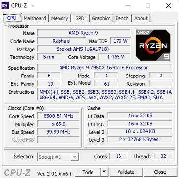 AMD Ryzen 9 7950X overclock multi-core (imagem via TUM_APISAK)