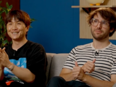 Uma captura de tela de uma entrevista com Choi Ji Won e Guillaume Broche (fonte da imagem: Lies of P YT)