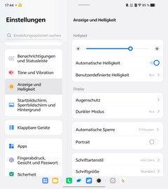 Página de configurações