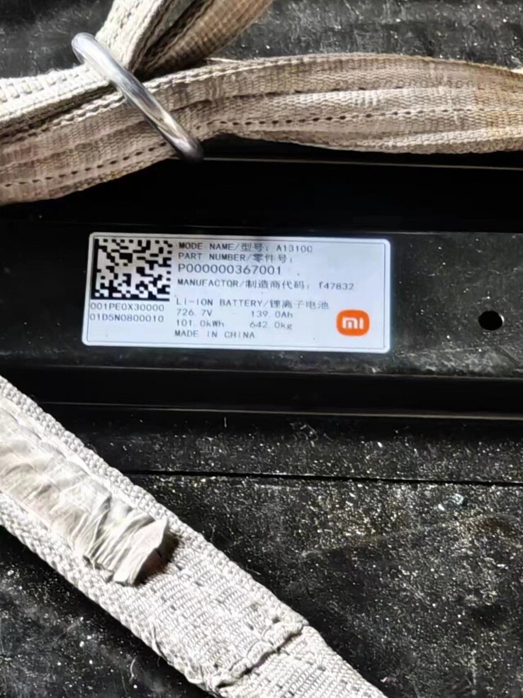 A nova foto da "bateria Xiaomi EV". (Fonte: MetaAuto via MyFixGuide)