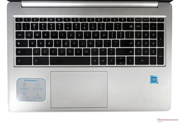 HP Chromebook 15a: Teclado e touchpad