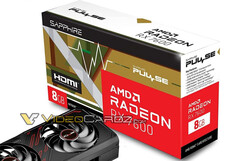 A Radeon RX 7600 será a primeira substituta da série RX 6600. (Fonte da imagem: VideoCardz)