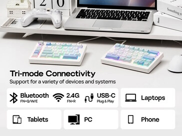 Há suporte para conectividade Bluetooth e 2,4 GHz. (Fonte da imagem: Epomaker)