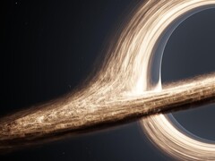 Ilustração de um artista mostrando um buraco negro. (Fonte da imagem: AdisResic - Pixabay)