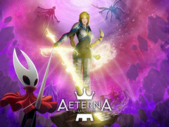 Banner da Aeterna Lucis com Hornet da Silksong (Fonte da imagem: Sony PlayStation, Team Cherry com edições)