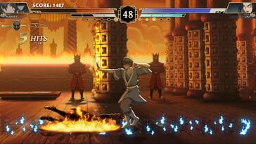 Na imagem: uma captura de tela do jogo “Avatar Legends: The Fighting Game”.