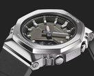 O Casio G-Shock GMS2110-1A1 com moldura de metal, retratado em um fundo escuro. (Fonte da imagem: Casio)
