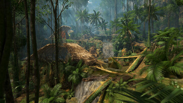 Uma imagem mostrando uma vila em Green Hell. (Fonte da imagem: Steam)