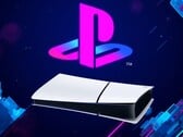 O console PS5 Digital fica na horizontal sob o logotipo da PlayStation