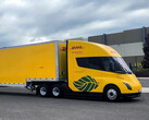 O Tesla Semi testado na DHL. (Fonte da imagem: DHL)