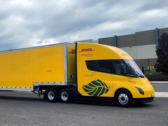 O Tesla Semi testado na DHL. (Fonte da imagem: DHL)