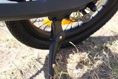 Também já foi instalado um suporte para bicicletas