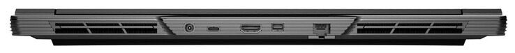 Parte traseira: Conexão de energia, USB 3.2 Gen 2 (USB-C), HDMI 2.1, Mini DisplayPort 1.4a, Gigabit Ethernet (2,5 GBit/s)