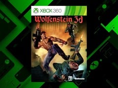 Caixa do jogo Wolfenstein para Xbox 360 em destaque
