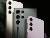 A série Galaxy S24 manterá a oferta de carro-chefe triplo da série Galaxy S anterior, com os modelos Galaxy S23 na foto. (Fonte da imagem: Samsung)
