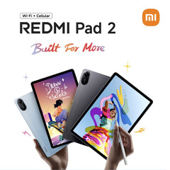 O Redmi Pad 2 vem em duas opções de cores, mas não quando configurado com conectividade 4G. (Fonte da imagem: Xiaomi - editado)