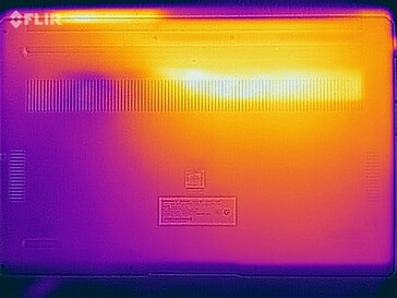 Teste de estresse das temperaturas superficiais (lado inferior)