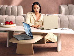 O Zenbook A16 em suas duas cores de lançamento. (Fonte da imagem: Asus)