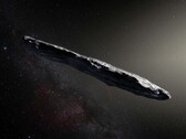 Ilustração do primeiro asteroide interestelar já descoberto, 1I/ʻOumuamua. (Fonte da imagem: ESO, M. Kornmesser)