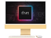 O novo iMac de 24 polegadas Apple apresenta o chip M1 e uma diagonal de exibição real de 23,5 polegadas. (Fonte da imagem: Apple - editado)