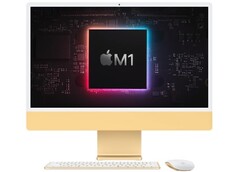 O novo iMac de 24 polegadas Apple apresenta o chip M1 e uma diagonal de exibição real de 23,5 polegadas. (Fonte da imagem: Apple - editado)