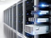 Racks de servidores com trilhos especializados. A King Slide detém 80% do mercado de trilhos para servidores de ponta.
