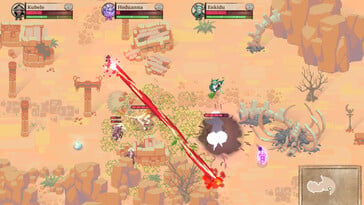 Uma imagem mostrando uma luta em Moon Hunters.