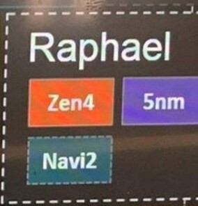 AMD Raphael será baseado no Zen 4 e terá um Navi 2 iGPU. (Fonte de imagem: @sepeuwmjh no Twitter)