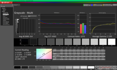Escala de cinza após a calibração