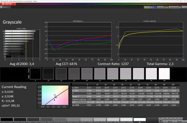 Escala de cinza (espaço de cor alvo: sRGB, perfil: natural, max. quente)