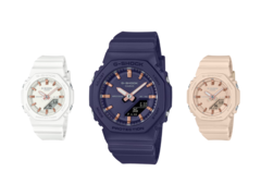 Da esquerda para a direita (na foto), Casio GMAP2100M-7A, GMAP2100M-2A e GMAP2100M-4A. (Fonte da imagem: Casio)